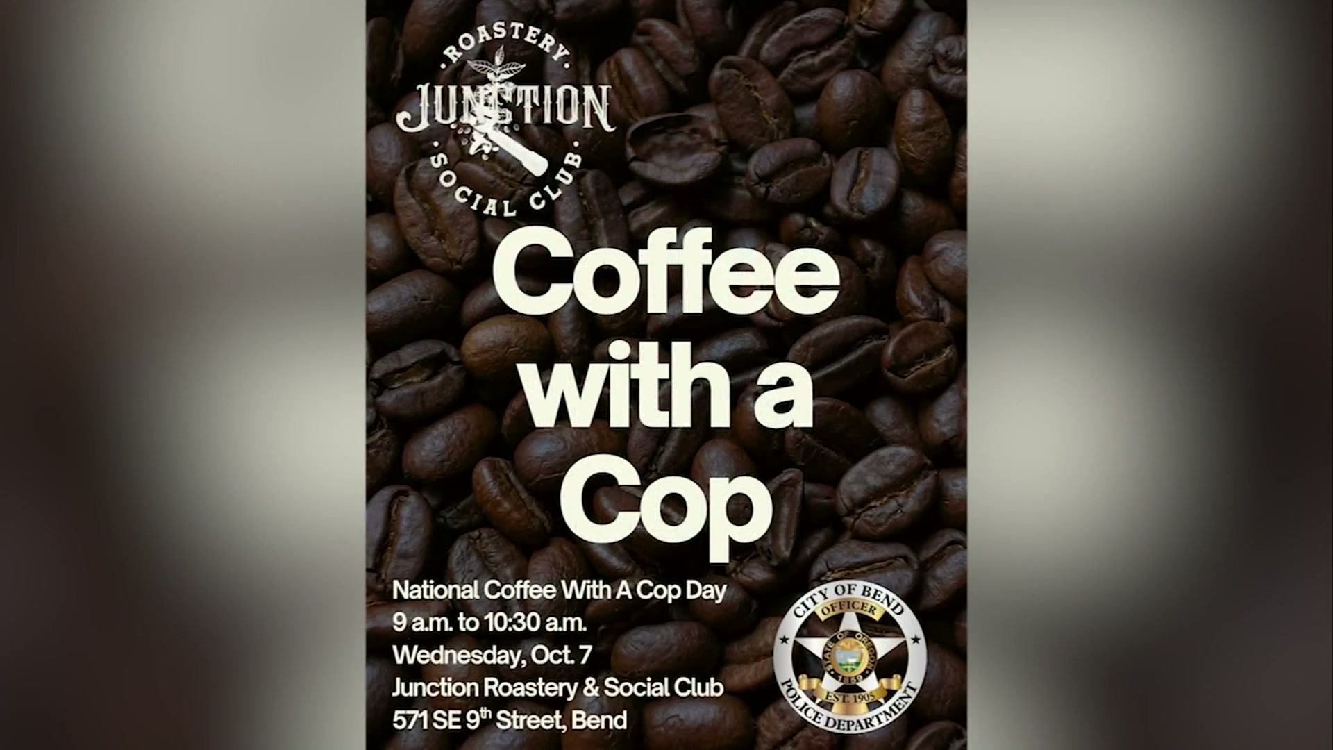 Bend police invite public to National Coffee with a Cop Day next week