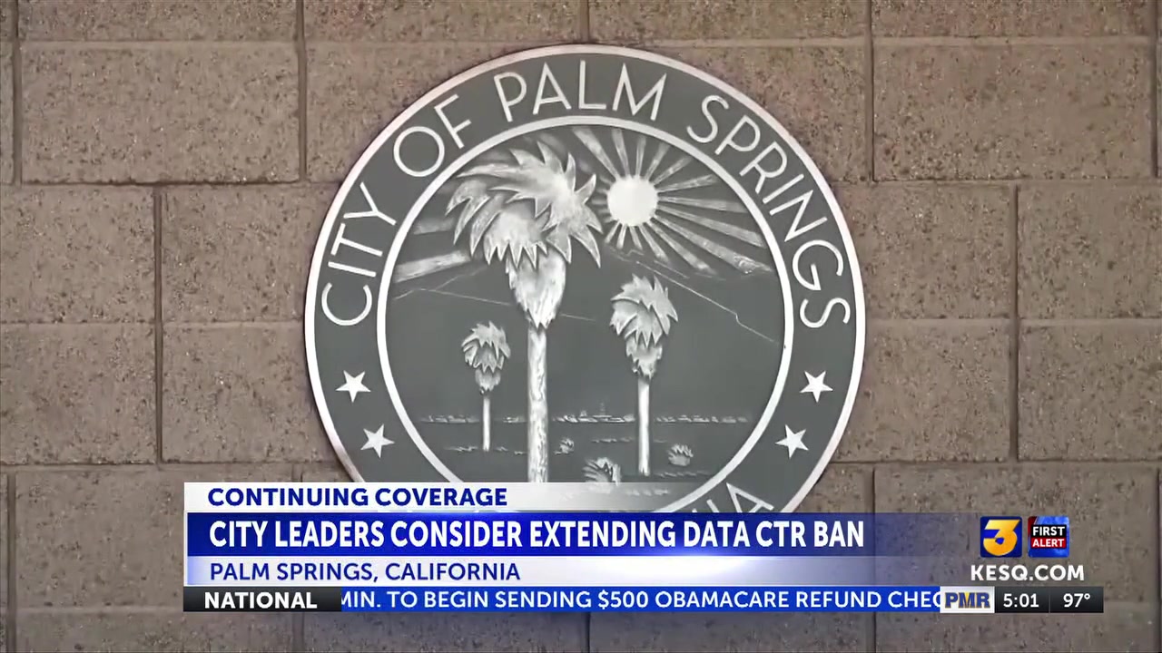 Palm Springs City Council approves extending data center moratorium