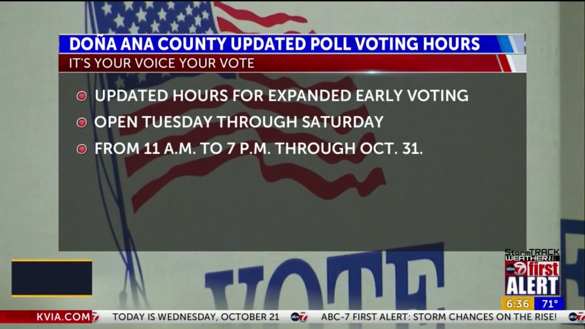 Doña Ana County Clerk’s Office issues correction on early voting hours