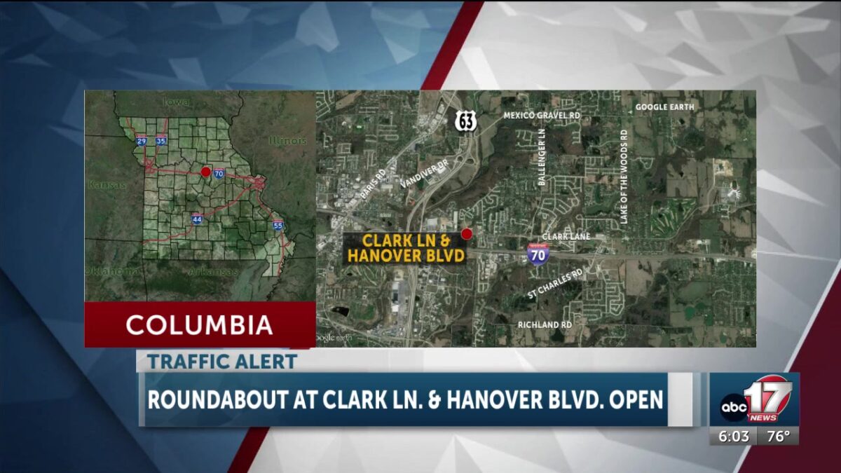 Roundabout at Clark Lane and Hanover Boulevard opens