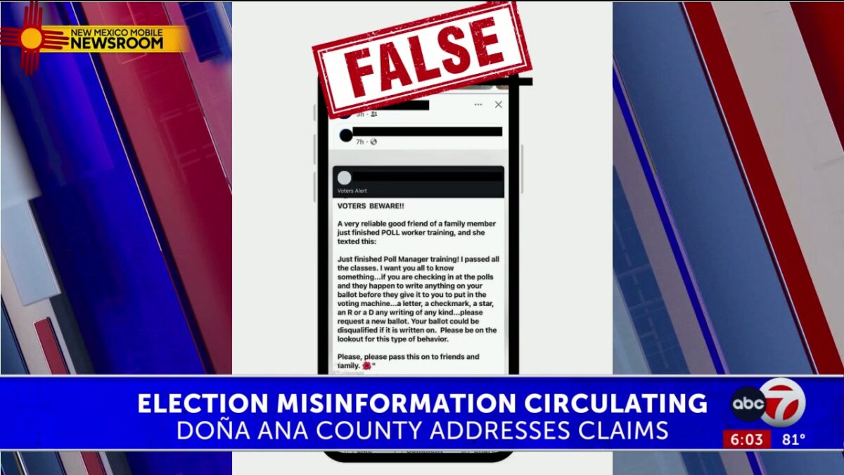 Doña Ana County Clerk’s Office warns about election misinformation circulating online