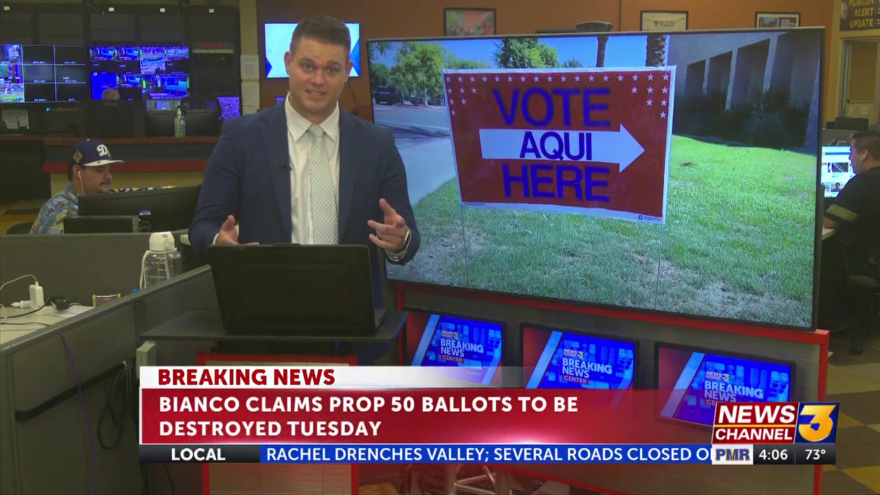 Sheriff Bianco: Seized Prop 50 ballots to be destroyed on Tuesday