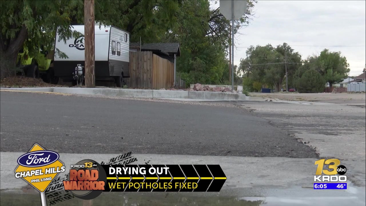 Potholes filled in Pueblo neighborhood after constant flow from two drained water mains