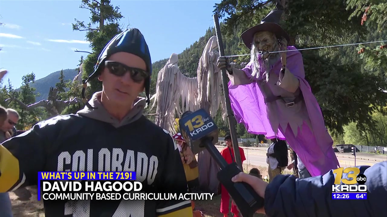 Iconic Halloween display above Highway 24 welcomes field trip for neurodivergent children