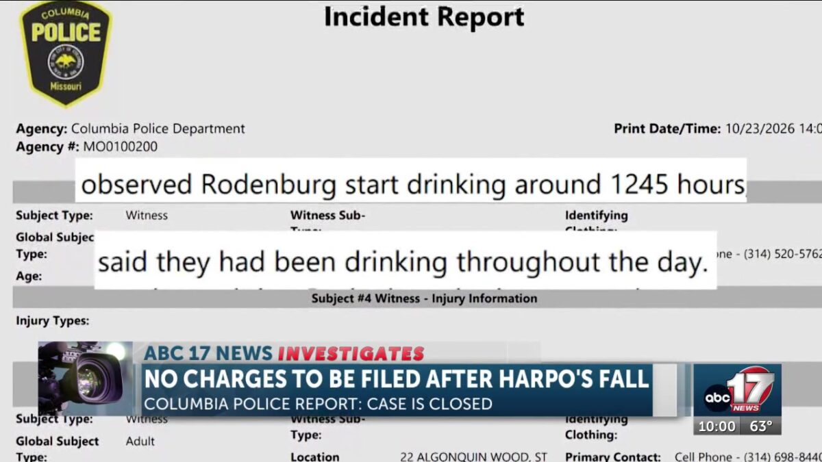 No charges expected in Harpo’s fall; police report calls case ‘closed’