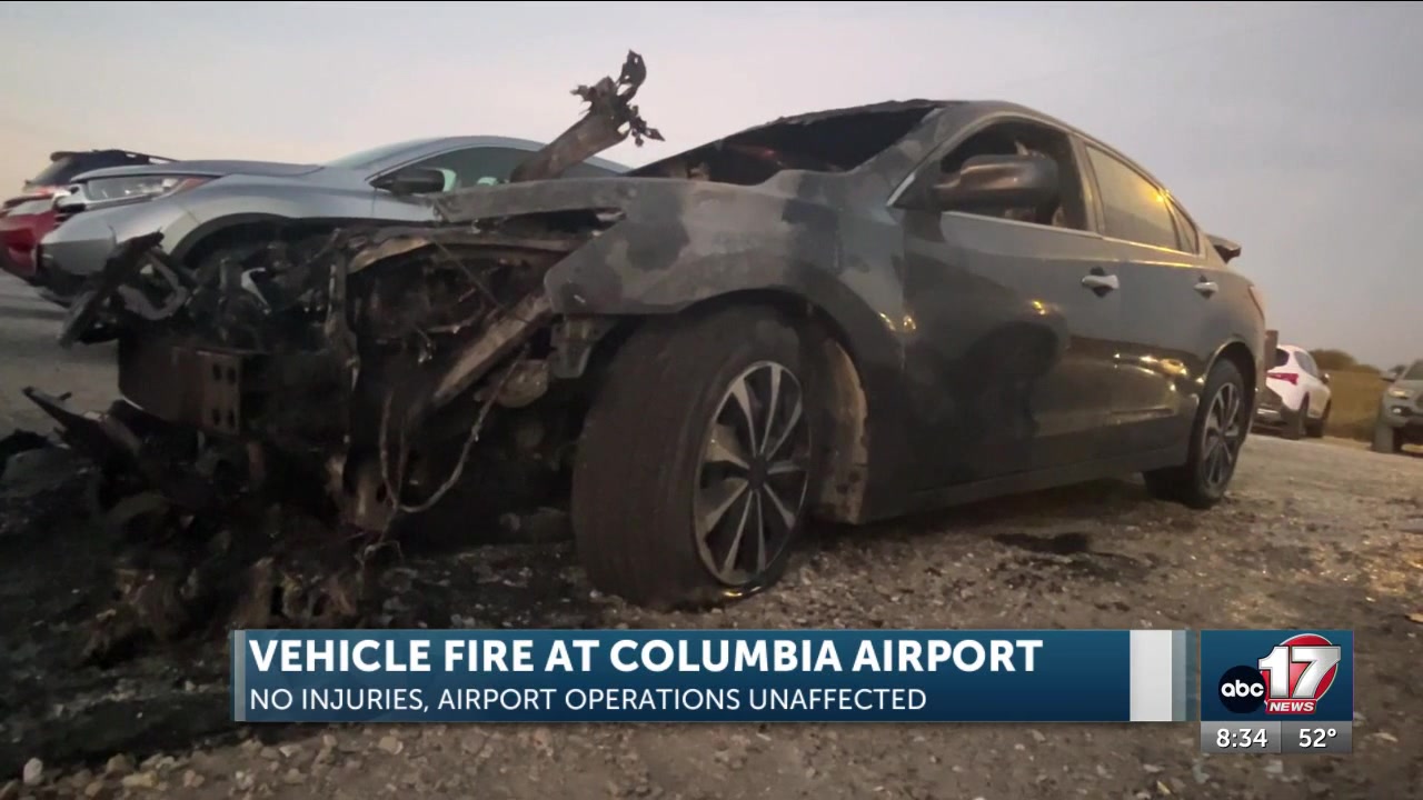 No one hurt after vehicle fire at Columbia Regional Airport