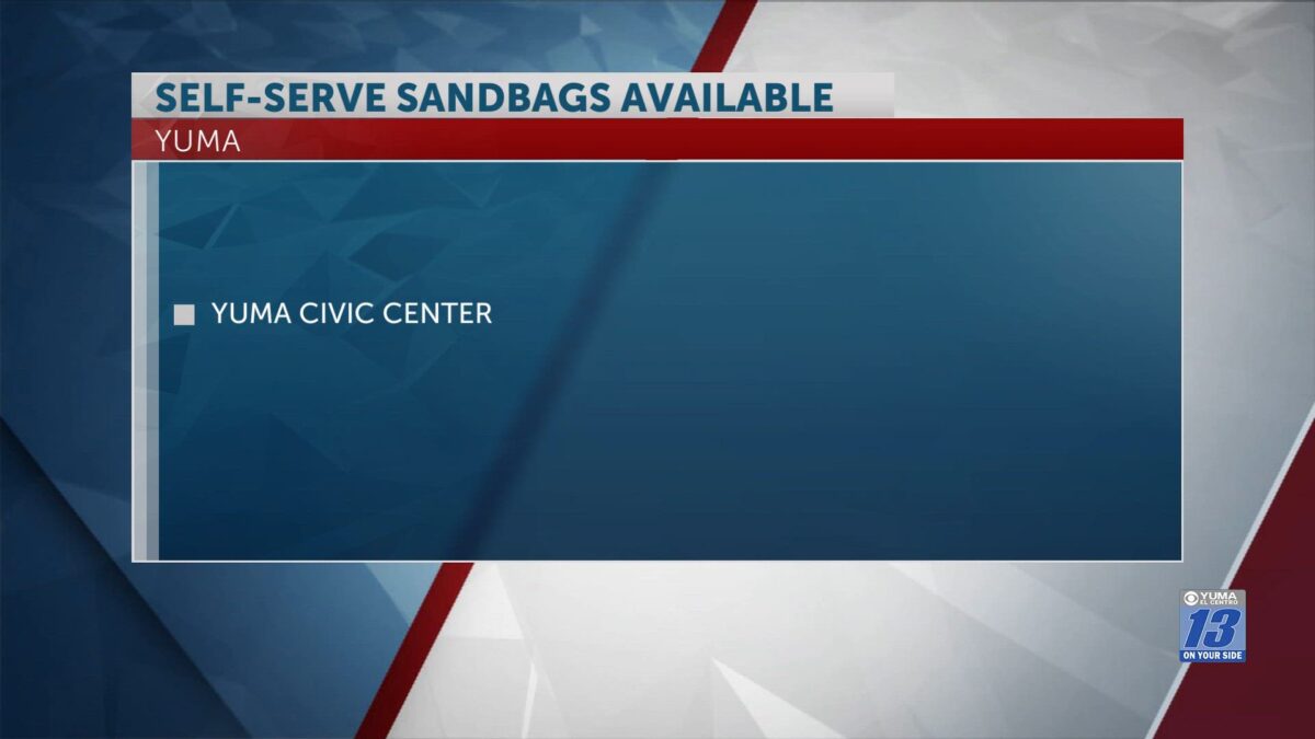 Free self-serving sandbag filling station available in Yuma