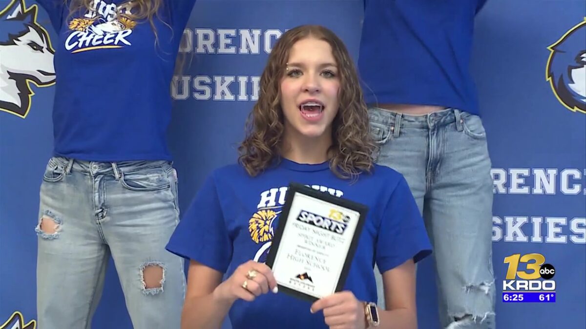 Florence High School receives the Friday Night Blitz Spirit Award plaque