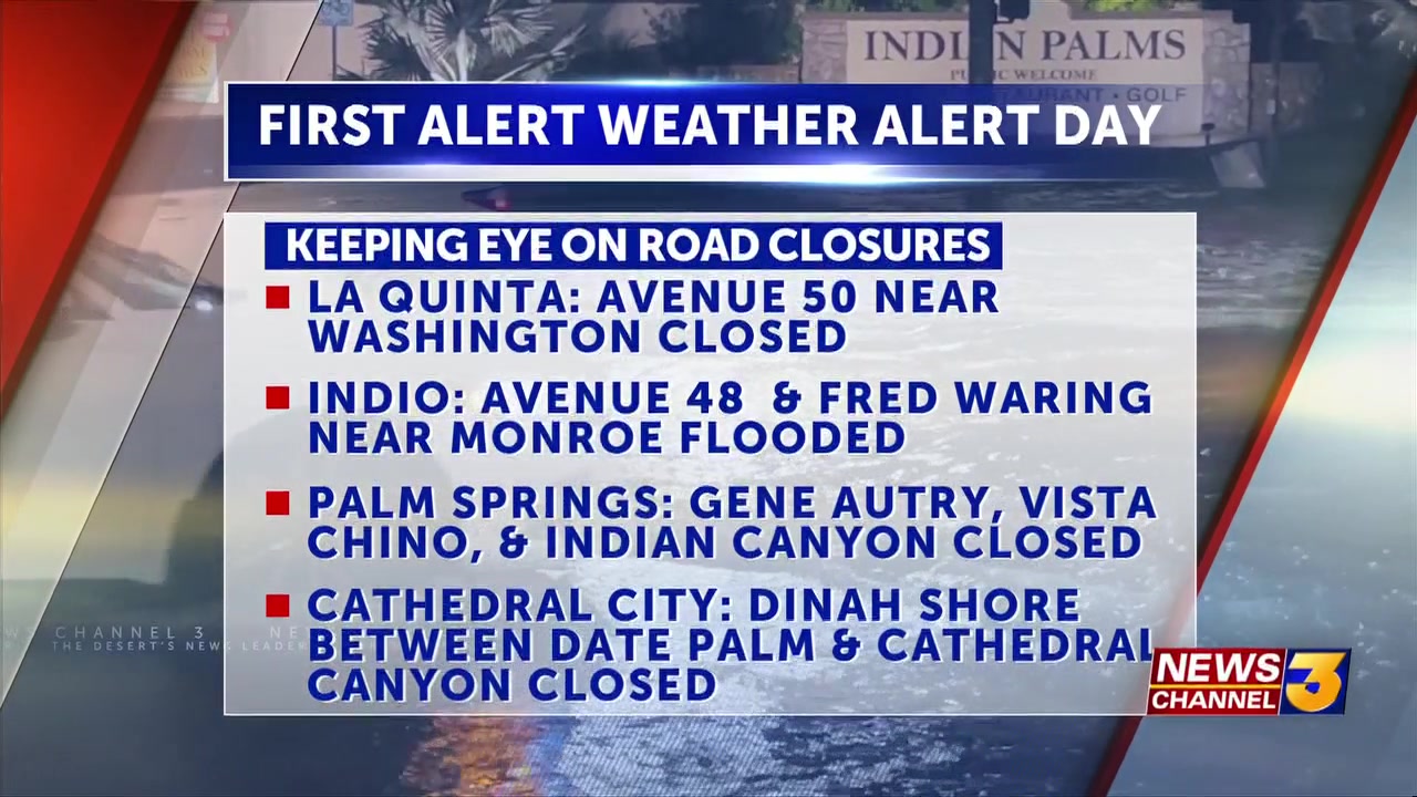 Rachel drenches valley; Several roads closed or impacted by flood waters