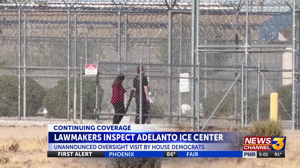 California Democrats visit Adelanto ICE detention facility
