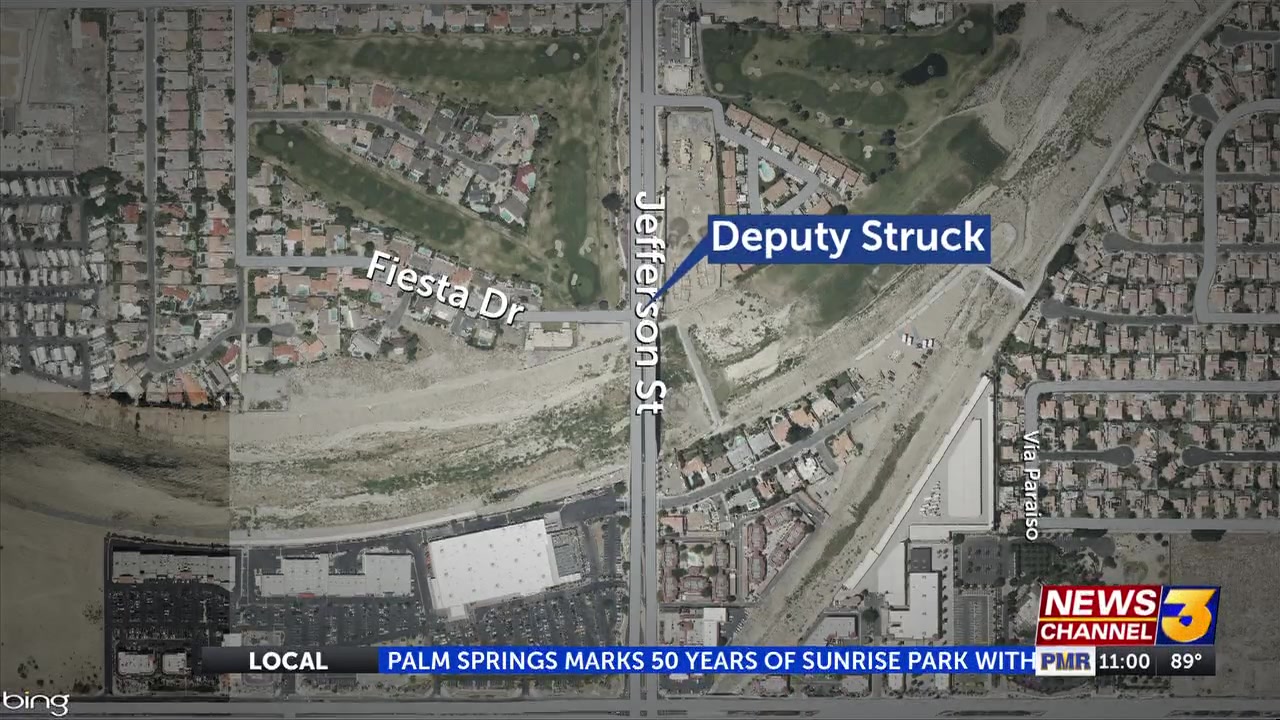 Deputy struck by vehicle during traffic stop in La Quinta