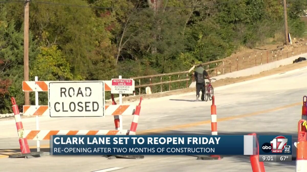Clark Lane at Hanover Boulevard to reopen after two-month closure