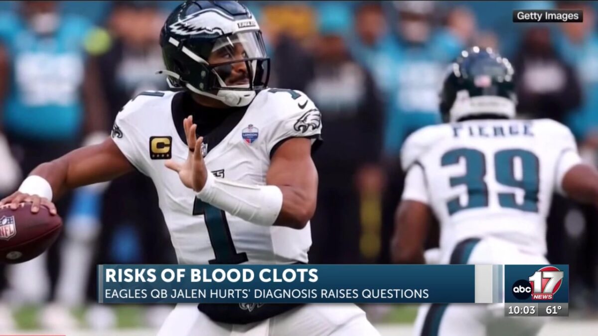 Jalen Hurts’ blood clot diagnosis raises questions about travel