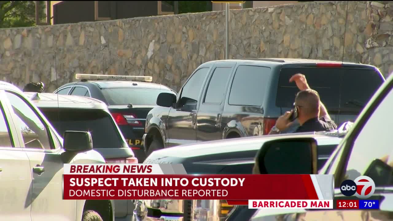 Man in custody after barricading himself during Northwest El Paso ‘domestic disturbance:’ Police