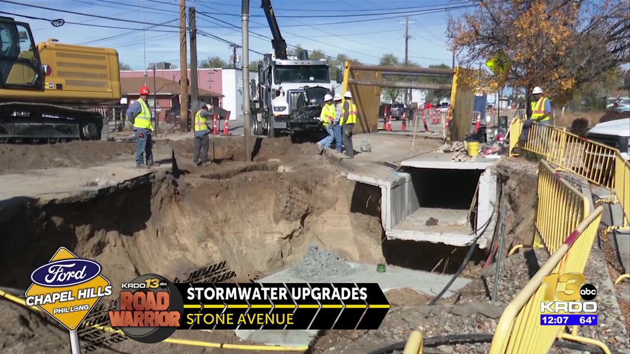 Work continues on utility/infrastructure project on North Stone Avenue in Colorado Springs