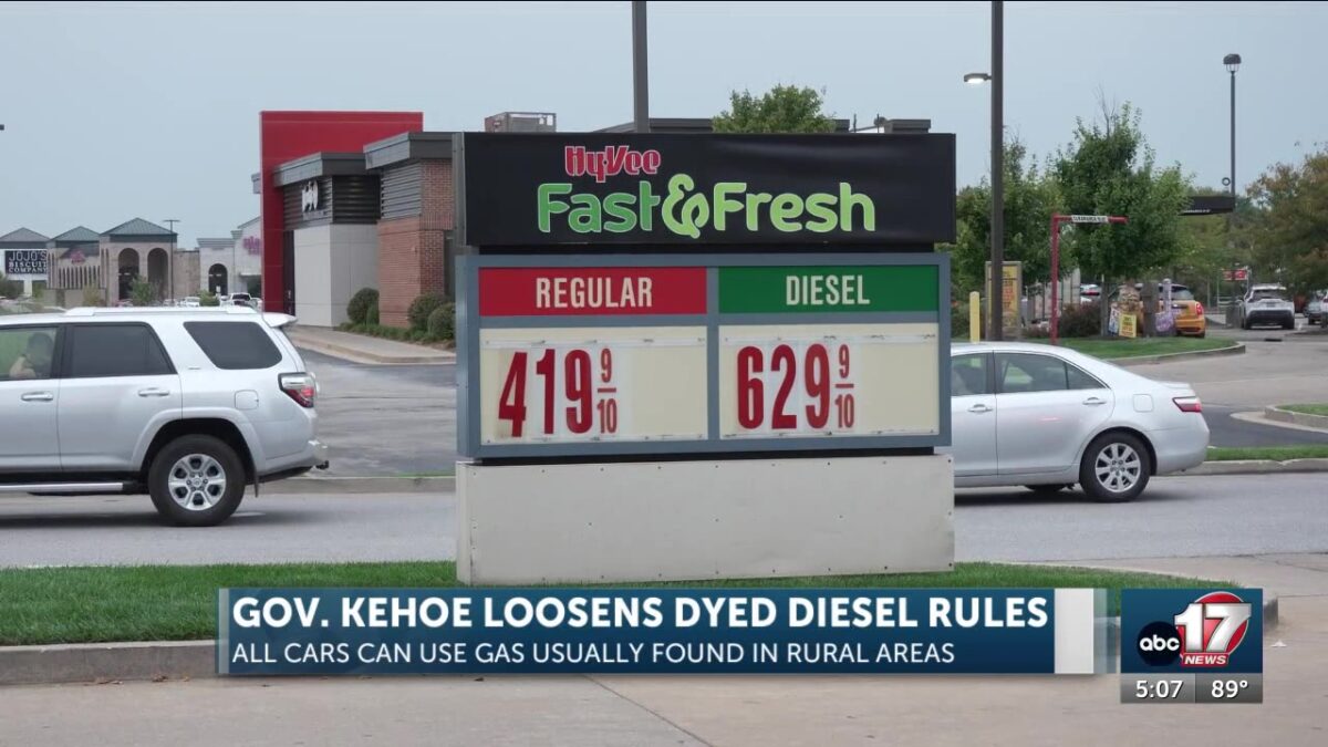 Kehoe expands order allowing dyed diesel on Missouri highways