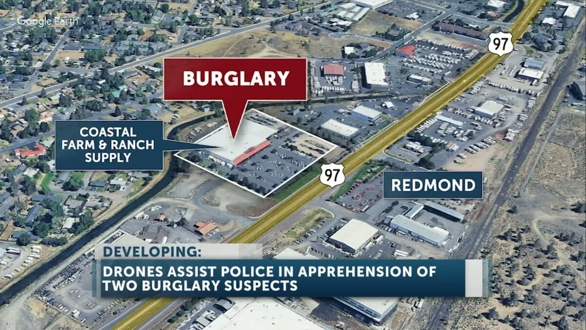 Drones assist Redmond Police in apprehension of two burglary suspects