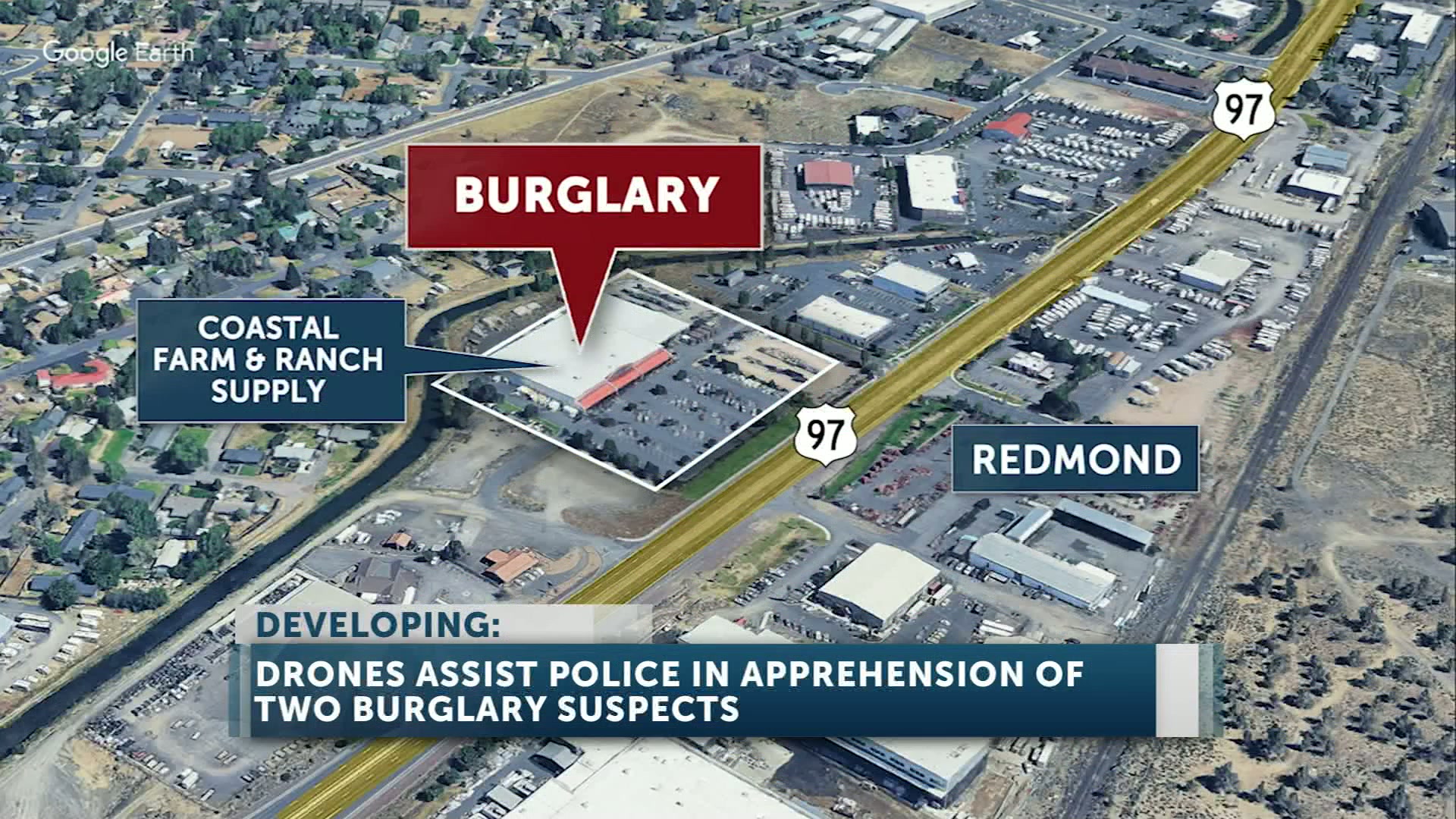 Drones assist Redmond Police in apprehension of two burglary suspects