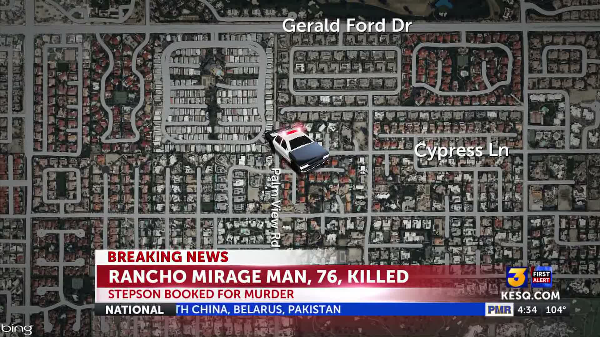 Man arrested on suspicion of killing 76-year-old stepfather in Rancho Mirage