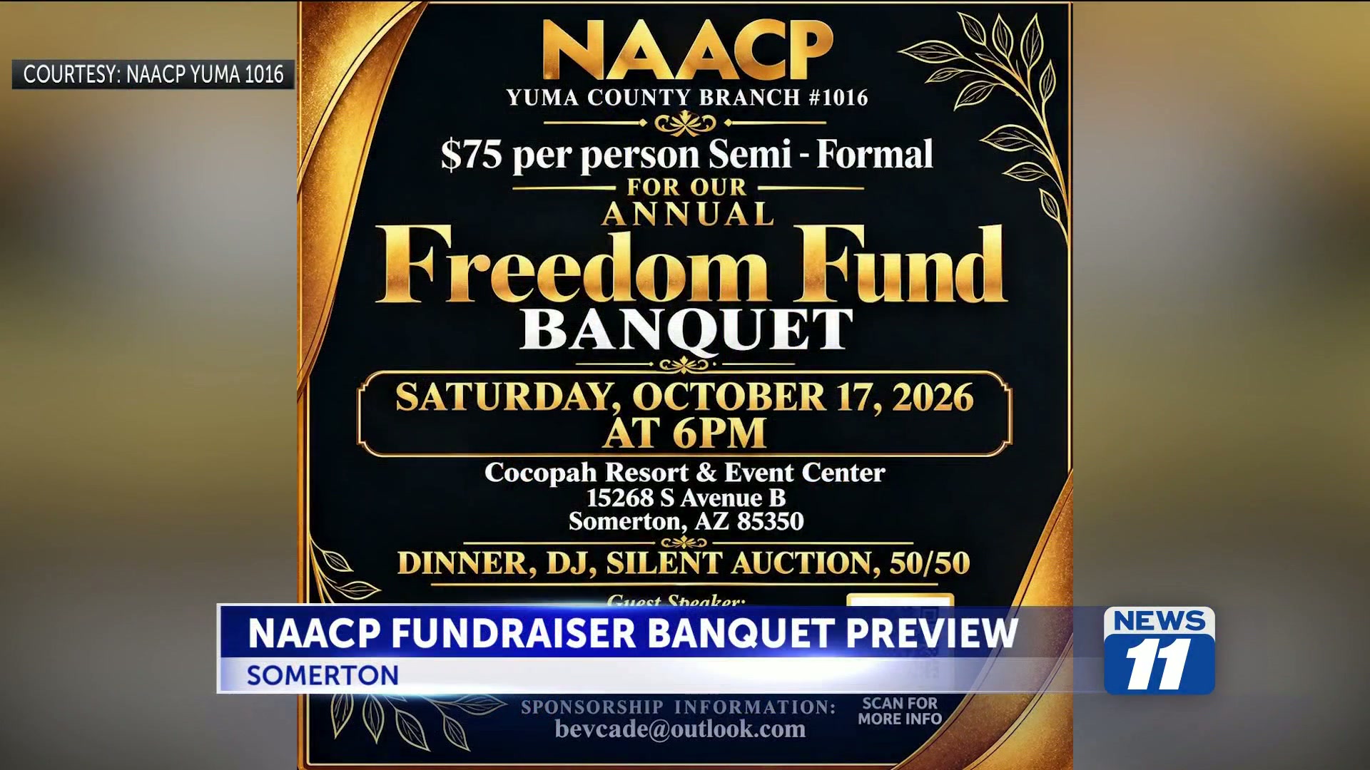 NAACP Yuma County Branch #1016 to host fundraiser banquet