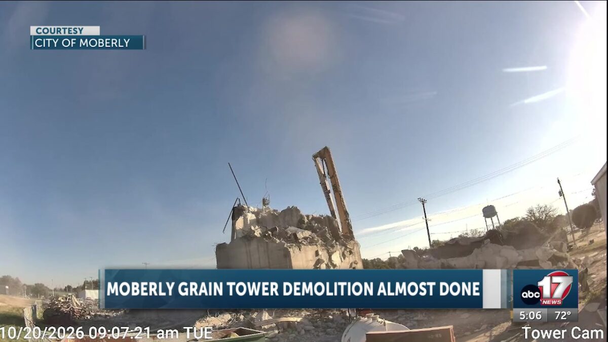 Demolition of Moberly grain towers nears completion