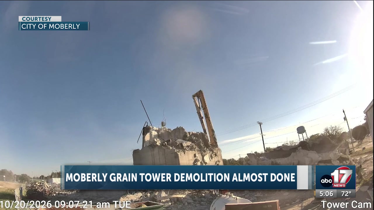 Demolition of Moberly grain towers nears completion