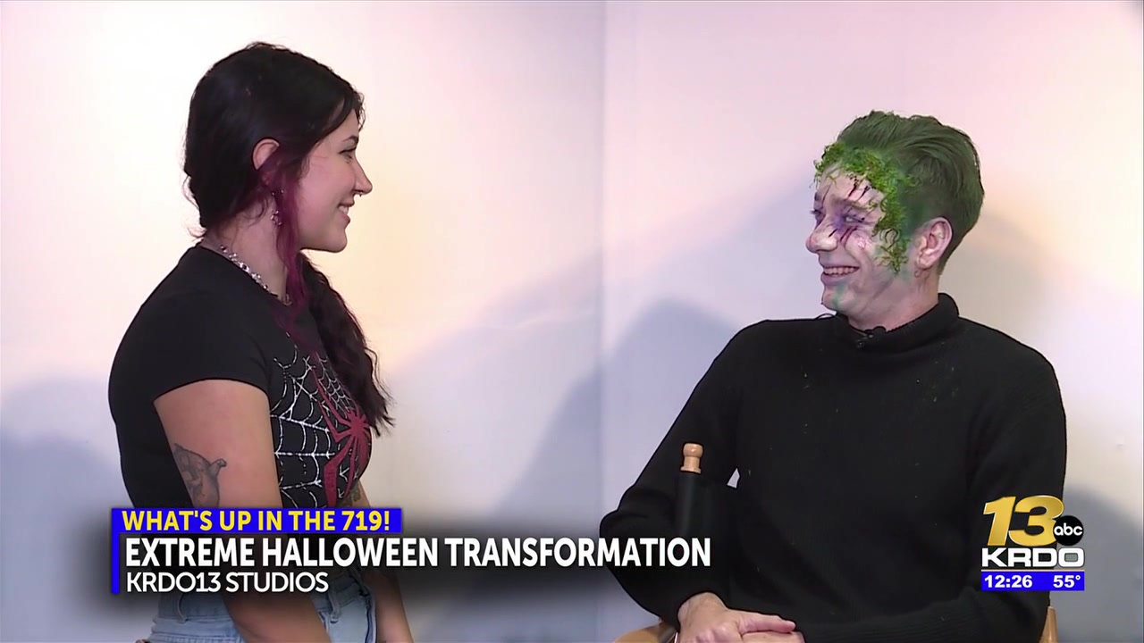 Professional makeup artist transforms KRDO13 crew for Halloween