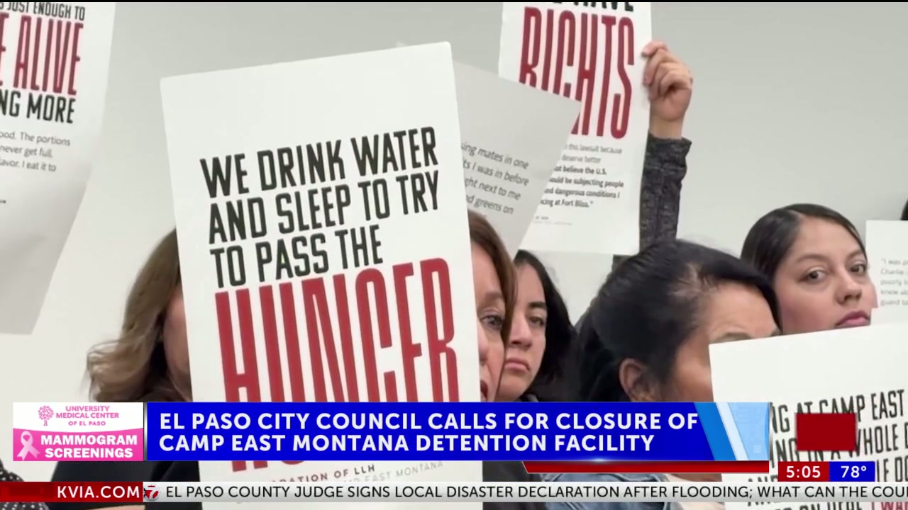 El Paso City Council votes to draft resolution calling for Camp East Montana closure