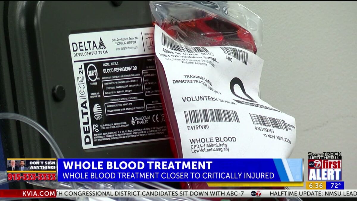 Whole blood program aims to save lives before hospital arrival