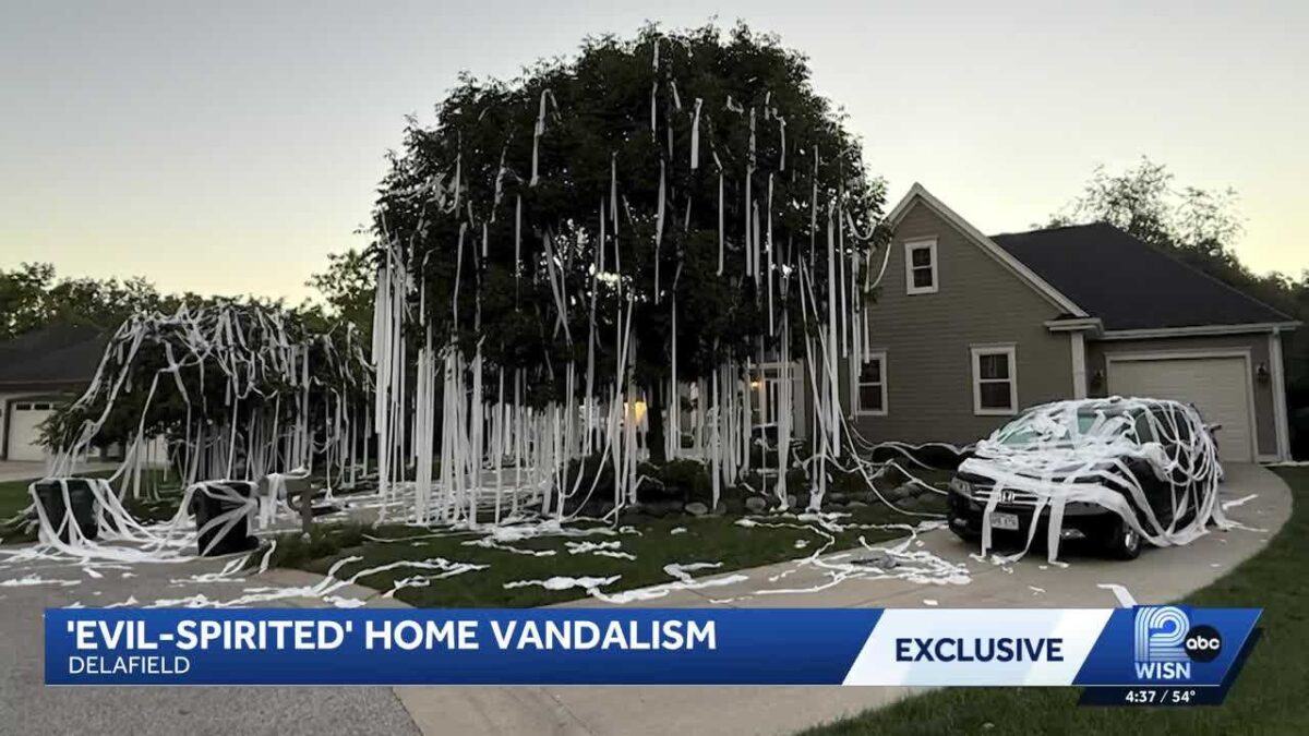 The family said they woke up on Sept. 24 to find their entire front yard